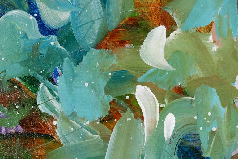 Original Abstract Floral Painting by Chantal Proulx