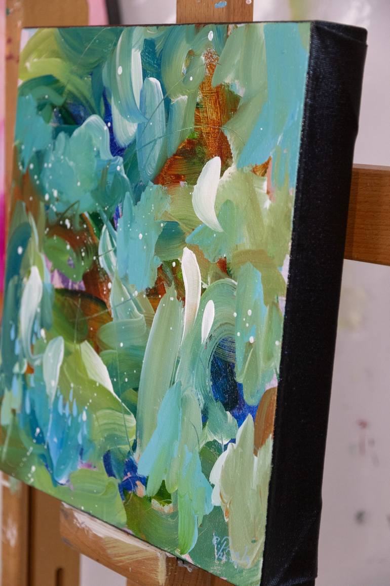 Original Abstract Floral Painting by Chantal Proulx