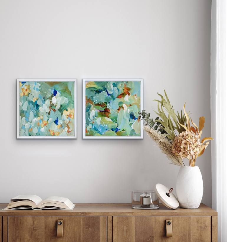 Original Abstract Floral Painting by Chantal Proulx