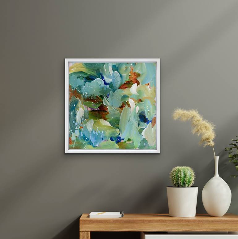 Original Abstract Floral Painting by Chantal Proulx