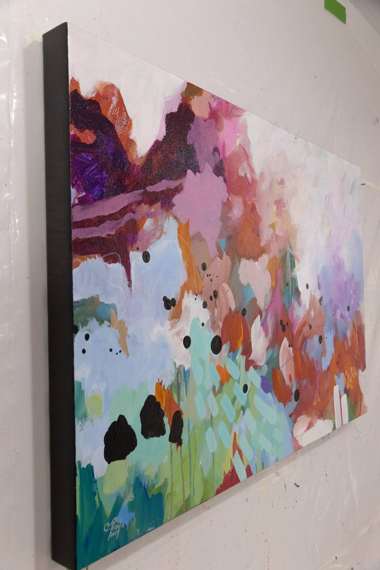Original Abstract Expressionism Abstract Painting by Chantal Proulx