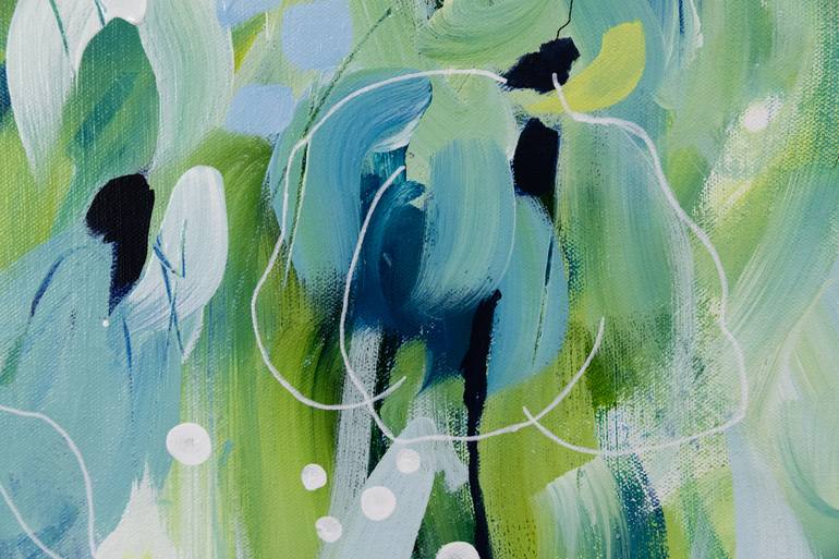 Original Abstract Floral Mixed Media by Chantal Proulx