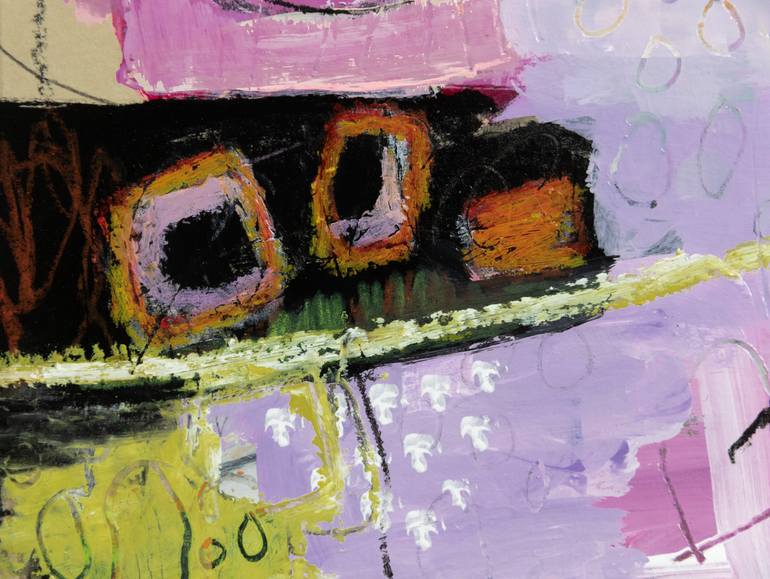Original Abstract Expressionism Abstract Mixed Media by Chantal Proulx