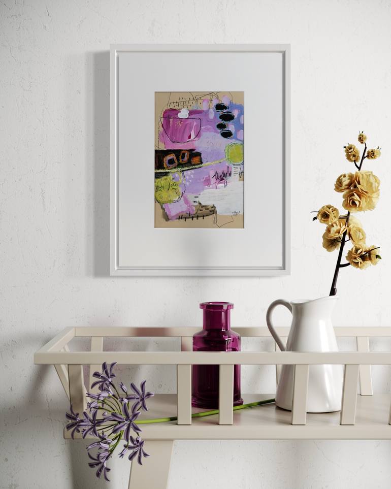 Original Abstract Expressionism Abstract Mixed Media by Chantal Proulx