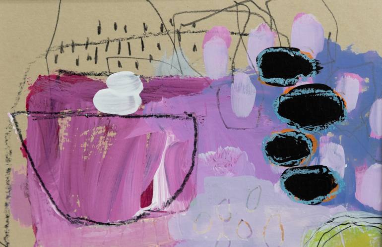 Original Abstract Expressionism Abstract Mixed Media by Chantal Proulx