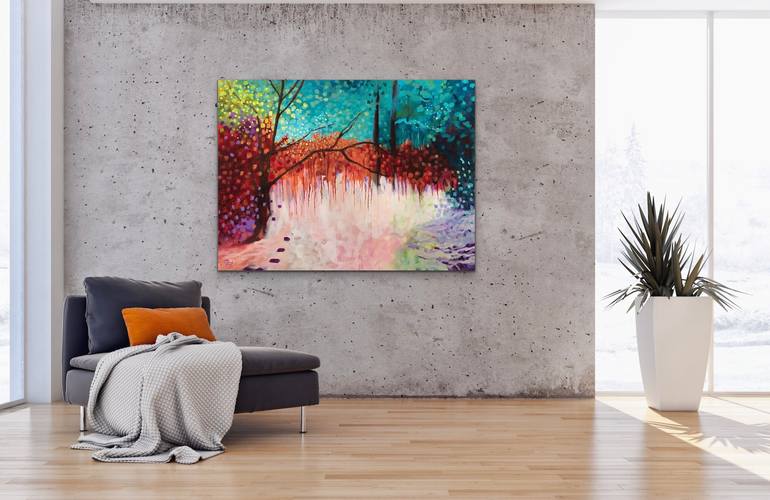 Original Abstract Landscape Painting by Chantal Proulx