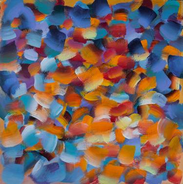 Effervescence 7 - Original abstract impressionistic painting on canvas - Ready to hang thumb