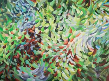 Les paroles s'envolent - Original large acrylic abstract painting - Ready to hang thumb