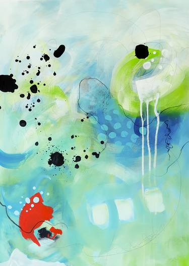 Saatchi Art Artist Chantal Proulx; Painting, “L’éclat de tes rires - Original mixed media abstract painting” #art