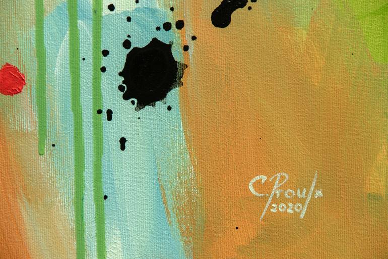 Original Abstract Floral Painting by Chantal Proulx