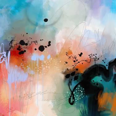 Original Abstract Expressionism Abstract Digital by Chantal Proulx