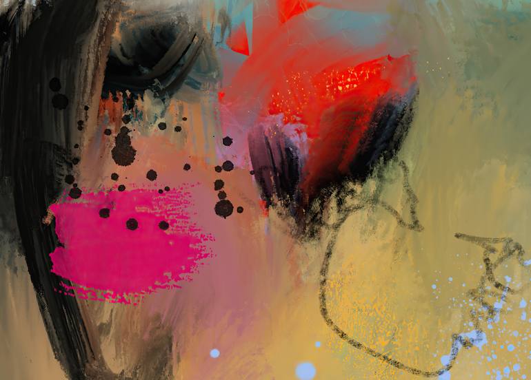 Original Abstract Expressionism Abstract Digital by Chantal Proulx