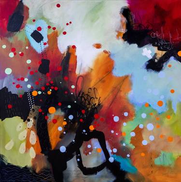 Encore et encore - Colourful expressive abstract painting - Ready to hang thumb