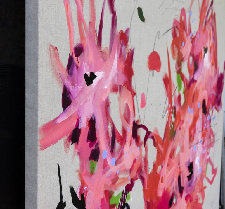 Original Abstract Floral Painting by Chantal Proulx