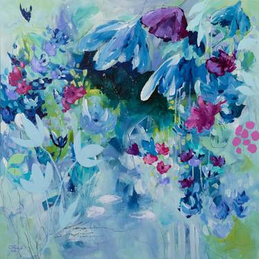 Original Impressionism Floral Paintings by Chantal Proulx