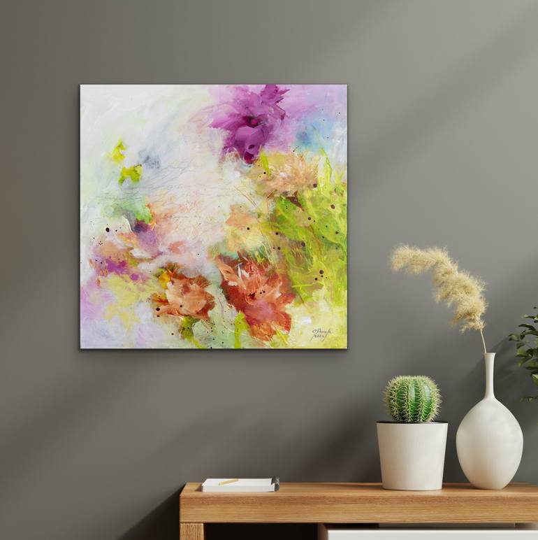 Original Impressionism Floral Painting by Chantal Proulx