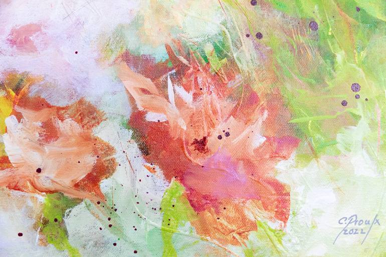 Original Impressionism Floral Painting by Chantal Proulx