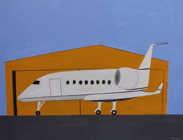 Original Abstract Airplane Paintings by Tatia Gulordava