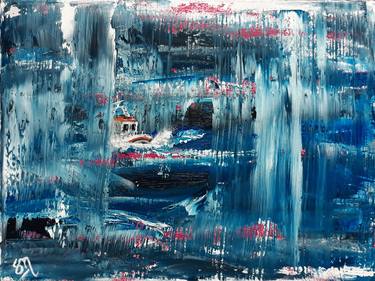 Print of Abstract Boat Paintings by Stephanie Zwerschke