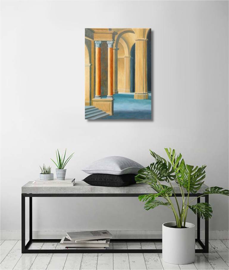 Original Architecture Painting by Geoff Harrison