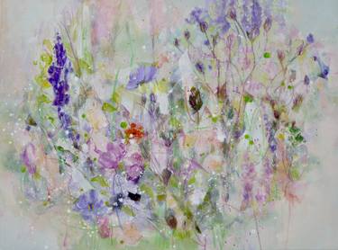 Original Abstract Floral Paintings by lorraine tuck