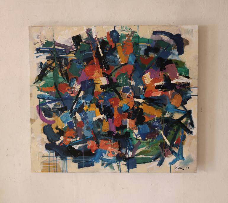 Original Abstract Expressionism Abstract Painting by Seth Colin