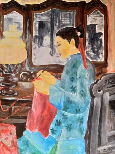 Original Expressionism Rural life Paintings by Mineko Zifle