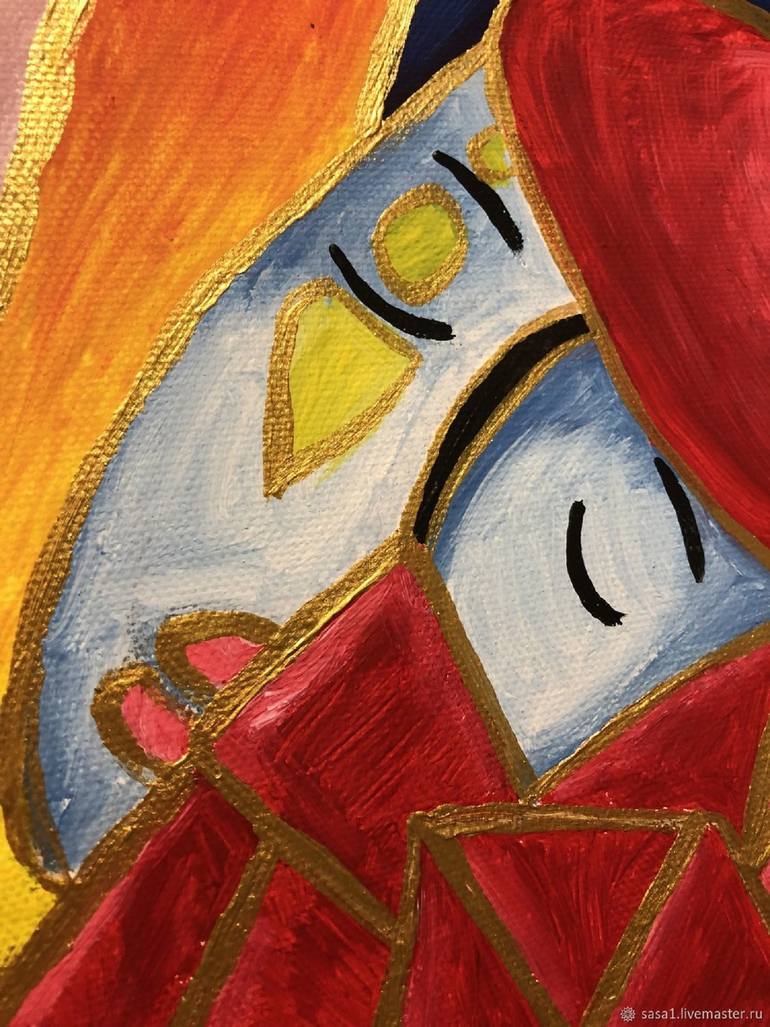 Original Cubism Abstract Painting by Alexandra  Korchagina 
