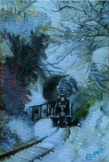 Original Train Paintings by Eleni Apostolou