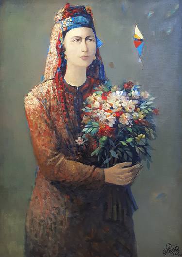 Woman with Flowers thumb