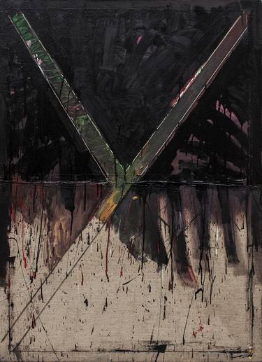 Original Abstract Expressionism Abstract Painting by Ignacy Oboz