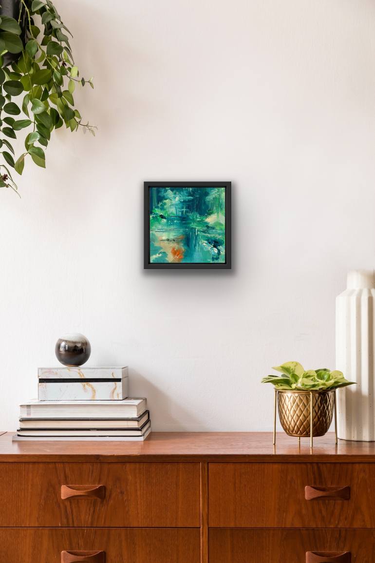 Original Abstract Expressionism Abstract Painting by Rita Basumallick