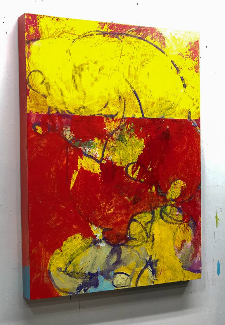 Original Abstract Expressionism Abstract Painting by mitch odenwald