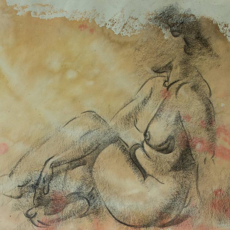 Original Figurative Nude Drawing by Oleksandr Baklai