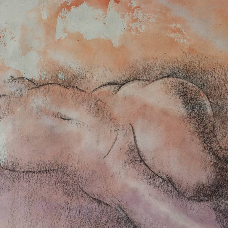 Original Impressionism Nude Drawing by Oleksandr Baklai