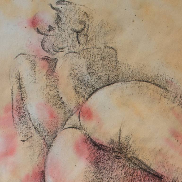 Original Impressionism Nude Drawing by Oleksandr Baklai