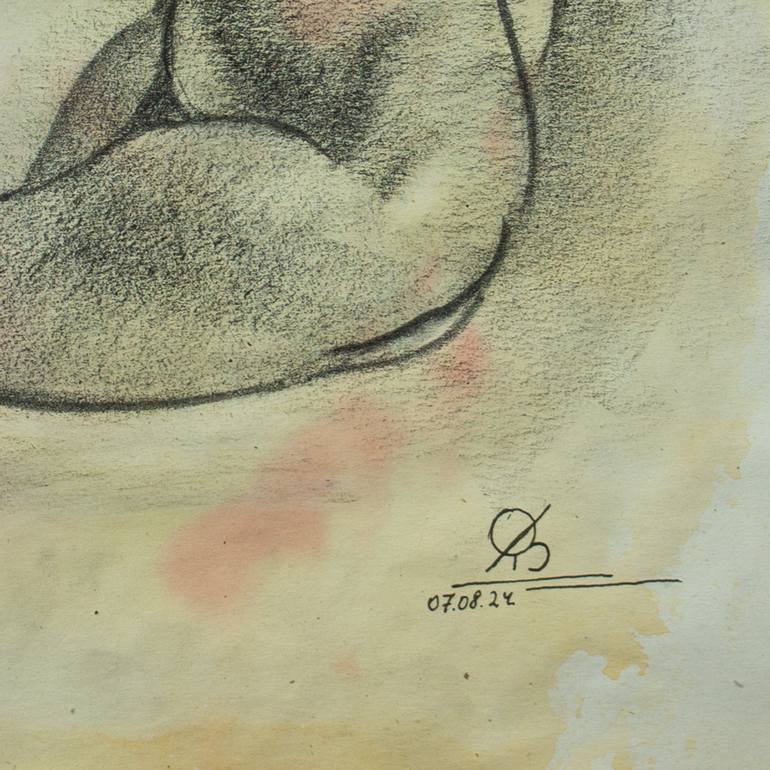 Original Modernism Nude Drawing by Oleksandr Baklai