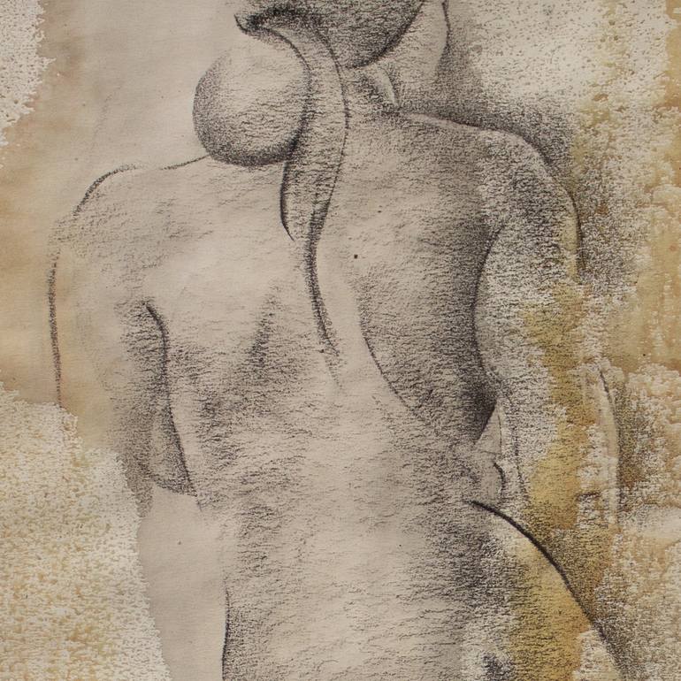 Original Impressionism Nude Drawing by Oleksandr Baklai