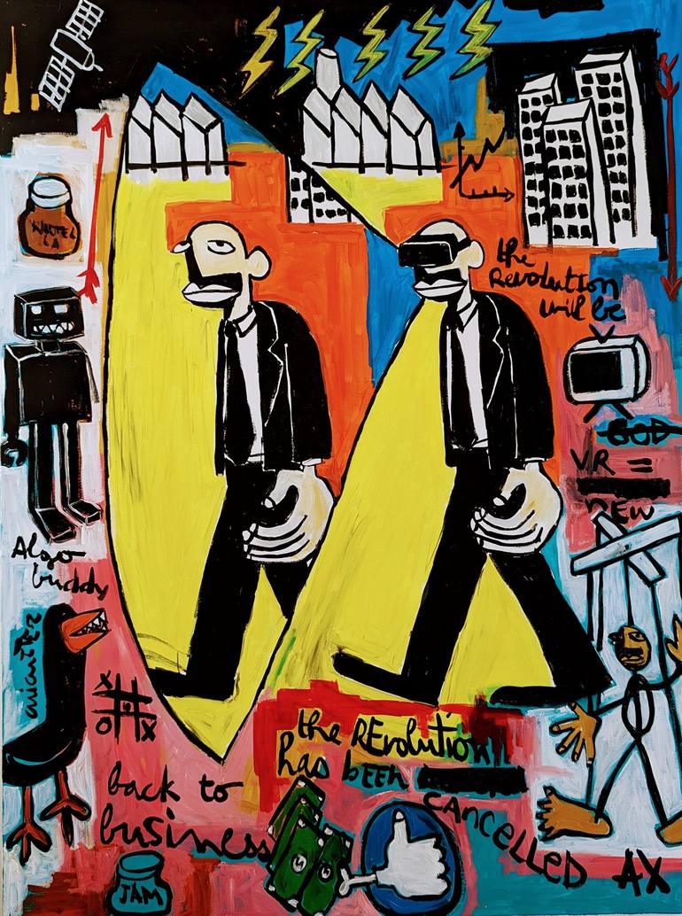 Original Pop Art Science/Technology Paintings by A X