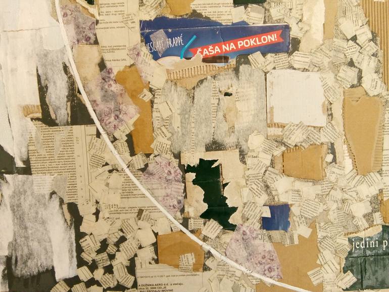 Original Abstract Expressionism Abstract Collage by Milica Vuković