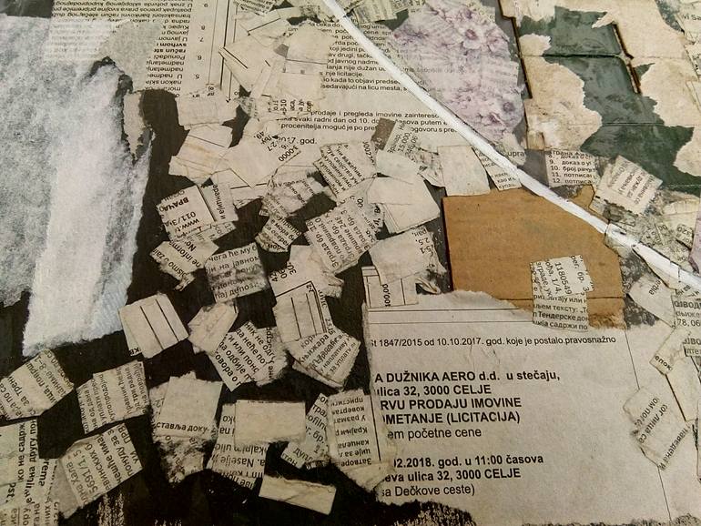 Original Abstract Expressionism Abstract Collage by Milica Vuković