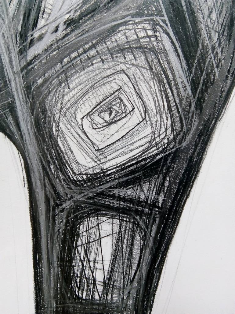 Original Abstract Expressionism Language Drawing by Milica Vuković