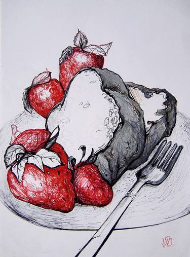 Original Modern Food Drawings by Milica Vuković