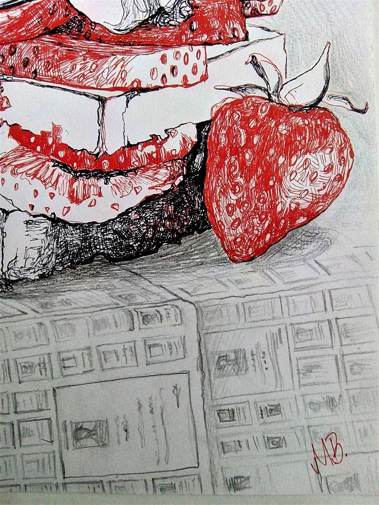 Original Food Drawing by Milica Vuković