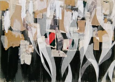Original Abstract Expressionism Abstract Collage by Milica Vuković