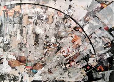 Original Abstract Expressionism Abstract Collage by Milica Vuković