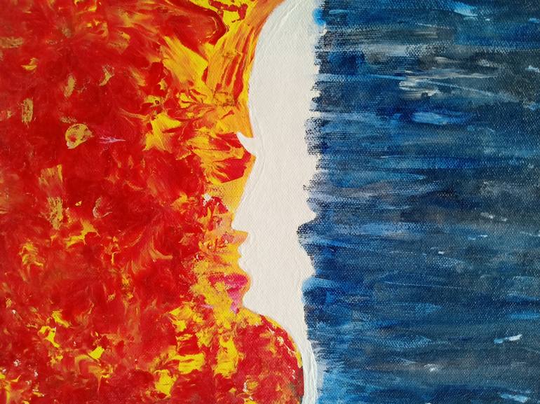 Fire N Ice Painting By Rashu Mittal | Saatchi Art