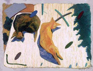 Print of Cats Mixed Media by Terry Jane Robertson
