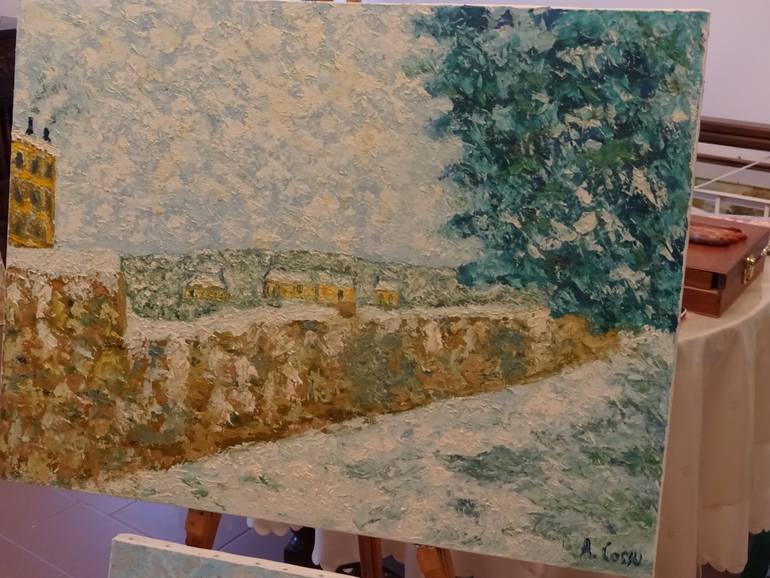 Original Abstract Expressionism Nature Painting by Andrea Cossu