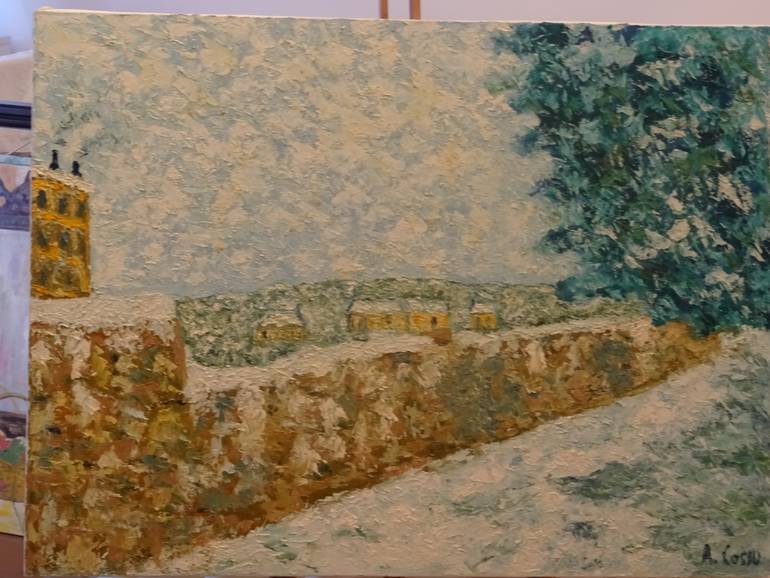 Original Abstract Expressionism Nature Painting by Andrea Cossu